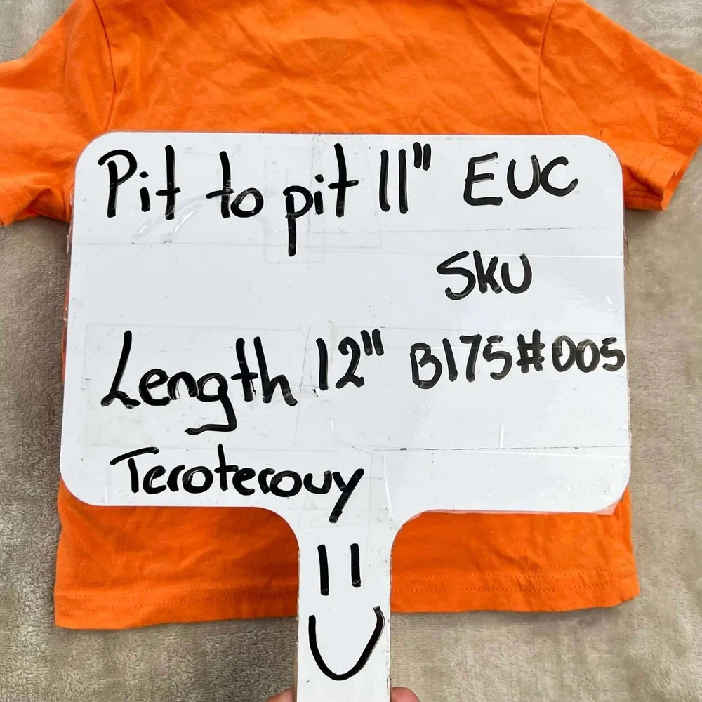 EUC Ralph Lauren Orange Cotton Short Sleeve T-Shirt Baby Boys 9M Snap Shoulder